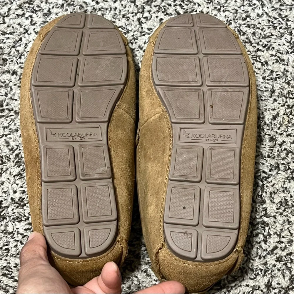 Koolaburra Men's Suede Slip-On Moccasins in Tan Size 11